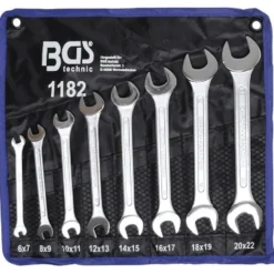 BGS Doppel-Maulschlüssel-Satz | SW 6x7 - 20x22 Mm | 8-tlg. – 1182