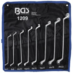 BGS Doppel-Ringschlüssel-Satz | Gekröpft | SW 6 X 7 - 20 X 22 Mm | 8-tlg. – 1209