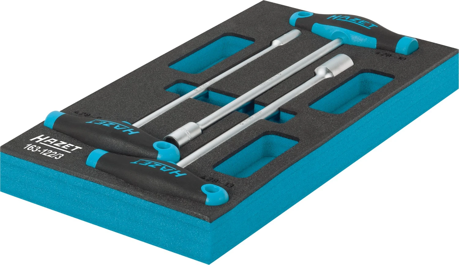HAZET Steckschlüssel-Satz Mit T-Griff Außen-Sechskant Profil 3-teilig 163-122/3 2 HAZET Steckschlüssel-Satz Mit T-Griff Außen-Sechskant Profil 3-teilig 163-122/3 – Bild 2