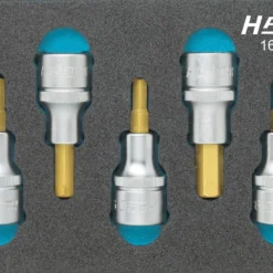 HAZET Schraubendreher-Steckschlüssel Satz 12,5mm 1/2 Zoll Innen-Sechskant 5-teilig 163-215/5
