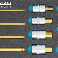 HAZET Schraubendreher-Steckschlüssel Satz 12,5mm 1/2 Zoll Innen-Sechskant 13-teilig 163-220/13