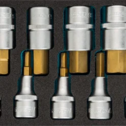 HAZET Schraubendreher-Steckschlüssel Satz 12,5mm 1/2 Zoll Innen-Sechskant 9-teilig 163-270/9
