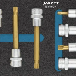 HAZET Schraubendreher-Steckschlüssel Satz 10mm 3/8 Zoll Innen Vielzahn XZN 7-teilig 163-460/7