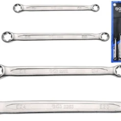 BGS Doppel-Ringschlüssel-Satz Mit E-Profil-Ringköpfen | SW E6 X E8 - E20 X E24 | 4-tlg. – 2264