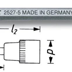 HAZET Kugelkopf Schraubendreher-Steckschlüssel 12,5mm 1/2 Zoll Innen-Sechskant 8 2527-8