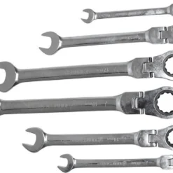 BGS DIY Ratschenring-Maulschlüssel-Satz | Flexible Köpfe | SW 8 - 19 Mm | 6-tlg. – 30004