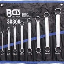 BGS Doppel-Ringschlüssel-Satz | Extra Flach | SW 6-22 Mm | 8-tlg. – 30300