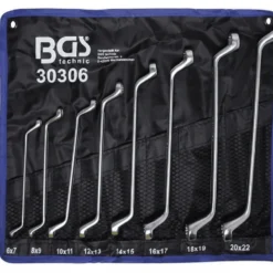 BGS Doppel-Ringschlüssel-Satz | Gekröpft | SW 6 X 7 - 20 X 22 Mm | 8-tlg. – 30306