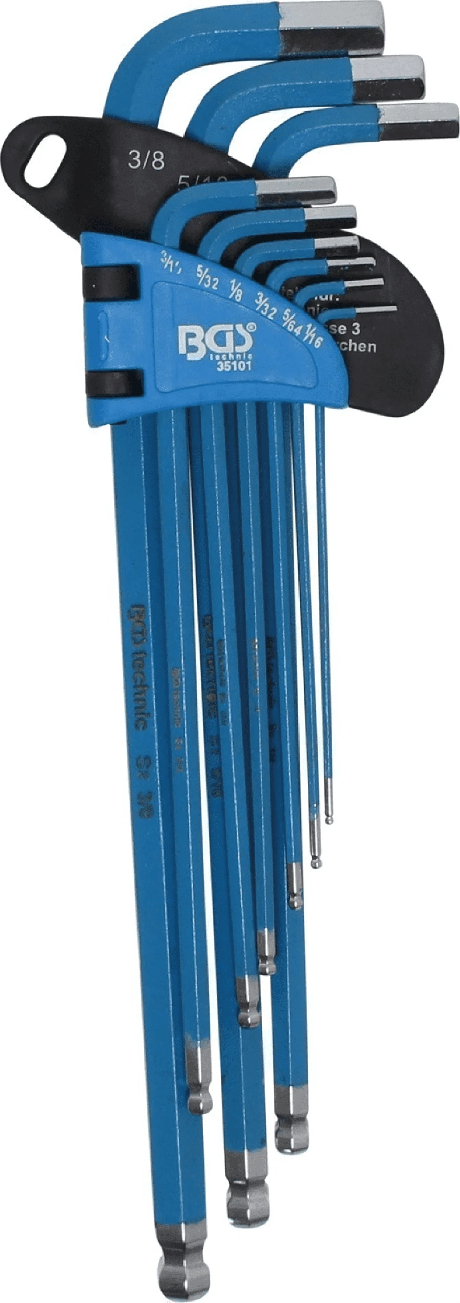 BGS Winkelschlüssel-Satz | Extra Lang | Innensechskant | Zollgrößen | 9-tlg. – 35101 2 BGS Winkelschlüssel-Satz | Extra Lang | Innensechskant | Zollgrößen | 9-tlg. – 35101 – Bild 2