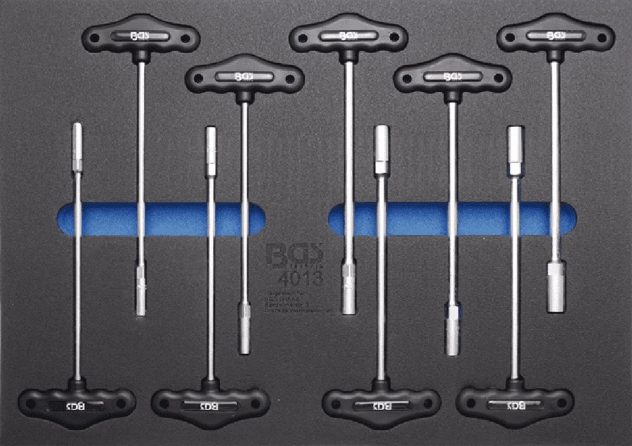 BGS Werkstattwageneinlage 3/3: T-Griff-Steckschlüssel-Satz | 9-tlg. – 4013 1 BGS Werkstattwageneinlage 3/3: T-Griff-Steckschlüssel-Satz | 9-tlg. – 4013