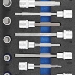 BGS Werkstattwageneinlage 1/3: Bit-Einsatz-Satz | Innensechskant | 24-tlg. – 4116