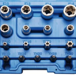 BGS Bit- Und Steckschlüssel-Satz | E-Profil / T-Profil (für Torx) | 17-tlg. – 5023
