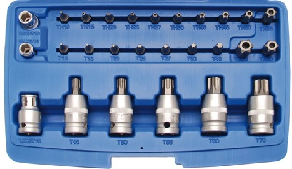 BGS Bit- Und Bit-Einsatz-Satz | 12,5 Mm (1/2") | T-Profil (für Torx) | 27-tlg. – 5101 1 BGS Bit- Und Bit-Einsatz-Satz | 12,5 Mm (1/2") | T-Profil (für Torx) | 27-tlg. – 5101