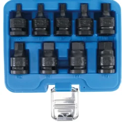 BGS Kraft-Bit-Einsatz-Satz | 12,5 Mm (1/2") | Innensechskant 5 - 19 Mm | 9-tlg. – 5485