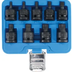 BGS Kraft-Bit-Einsatz-Satz | 12,5 Mm (1/2") | Innenvielzahn (für XZN) M4 - M16 | 9-tlg. – 5487