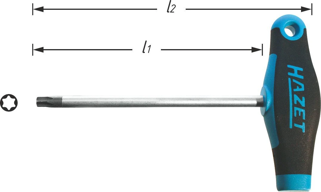 HAZET Schraubendreher Mit T-Griff- Innen TORX® Profil - 126 Mm 828-T20 1 HAZET Schraubendreher Mit T-Griff- Innen TORX® Profil - 126 Mm 828-T20
