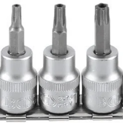 BGS Bit-Einsatz-Satz | 10 Mm (3/8") | T-Profil (für Torx) Mit Bohrung T15 - T50 | 7-tlg. – 9341