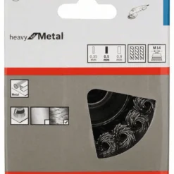 Bosch Topfbürste Stahl Gezopfter Draht 75 Mm 0,5 Mm 12500 U/ Min M 14 1608622029