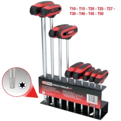 KS Tools T-Griff-Torx-Winkelstiftschlüssel-Satz, 9-tlg. - 158.8160