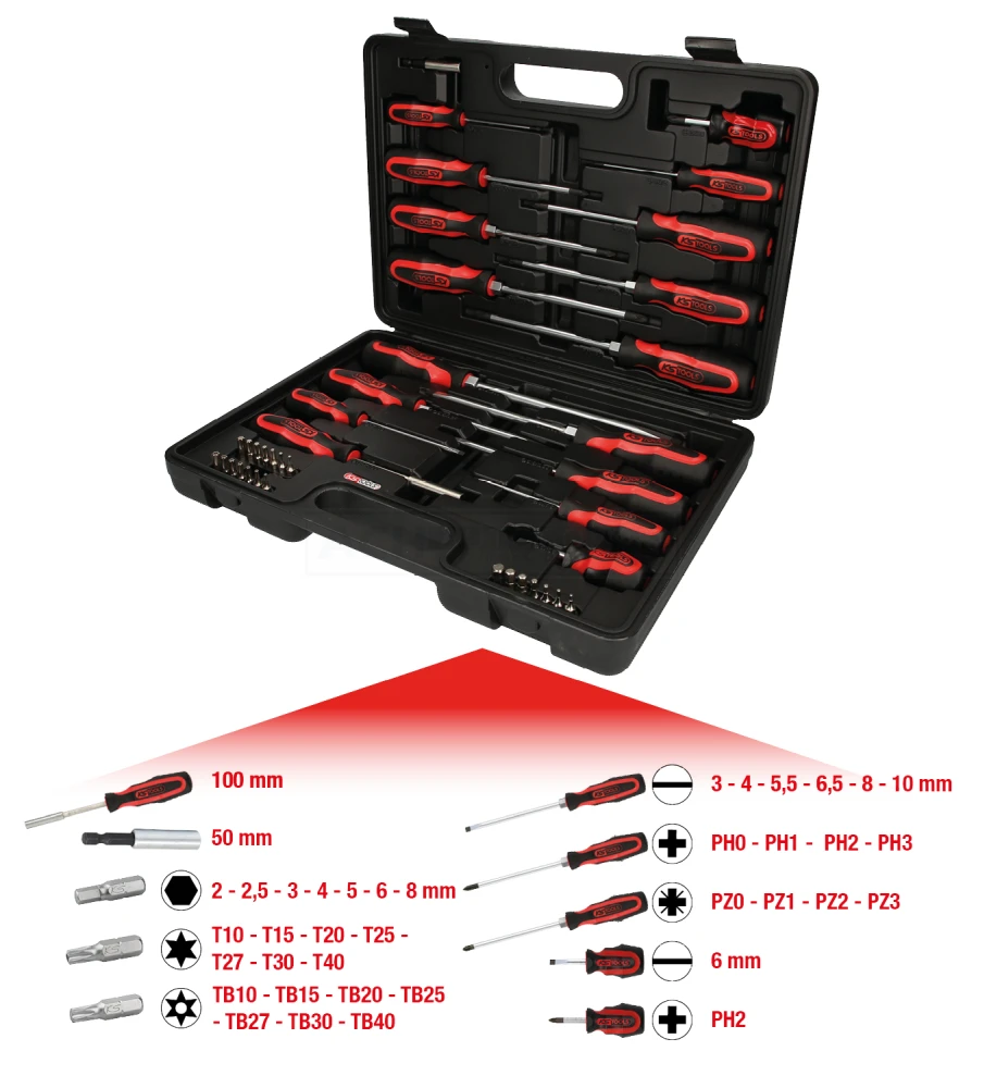 KS Tools ERGOTORQUEplus Schraubendreher- Und Bit-Satz, 39-tlg. - 159.0100 2 KS Tools ERGOTORQUEplus Schraubendreher- Und Bit-Satz, 39-tlg. - 159.0100 – Bild 2